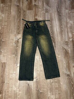 Men's Vintage Denim Baggy Washed Jeans